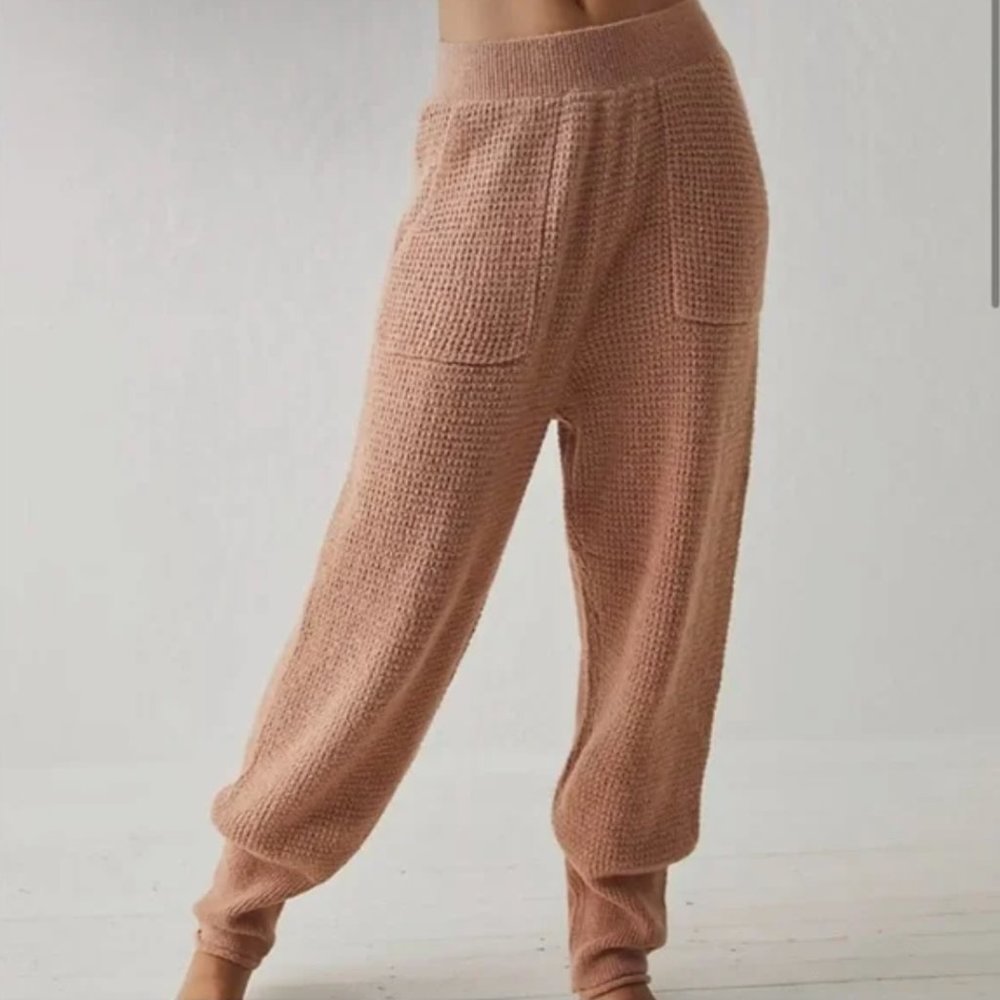 Free People C.O.Z.Y Pants Cafe Cream large - Picture 4 of 7